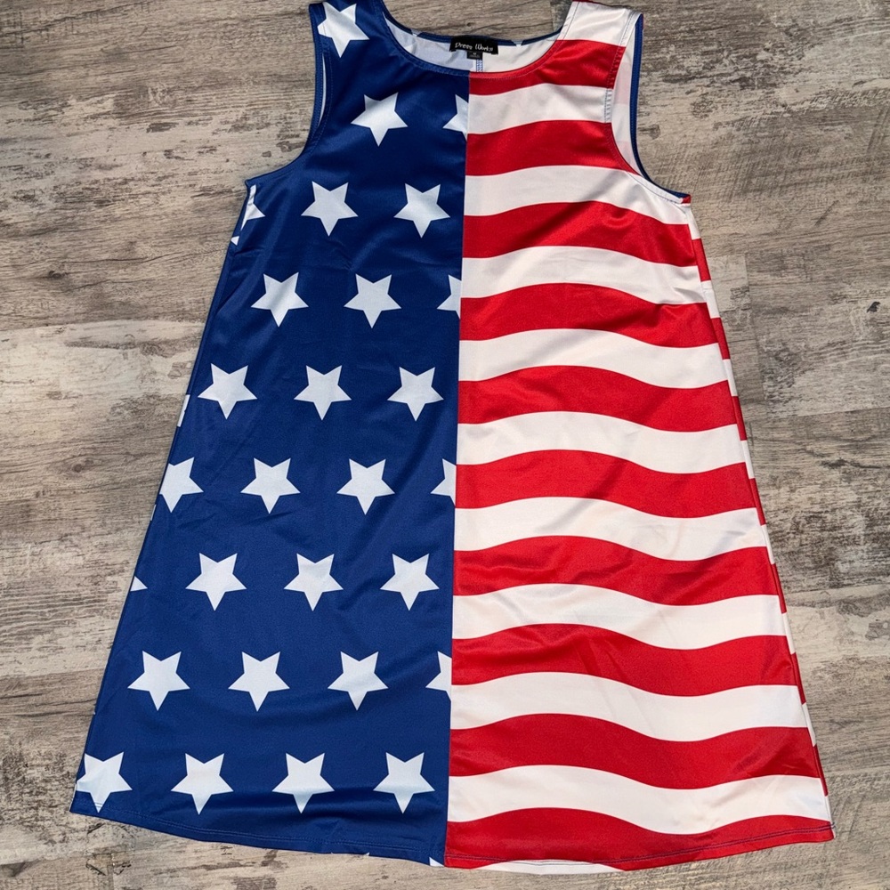 Patriotic Stars and Stripes Dress